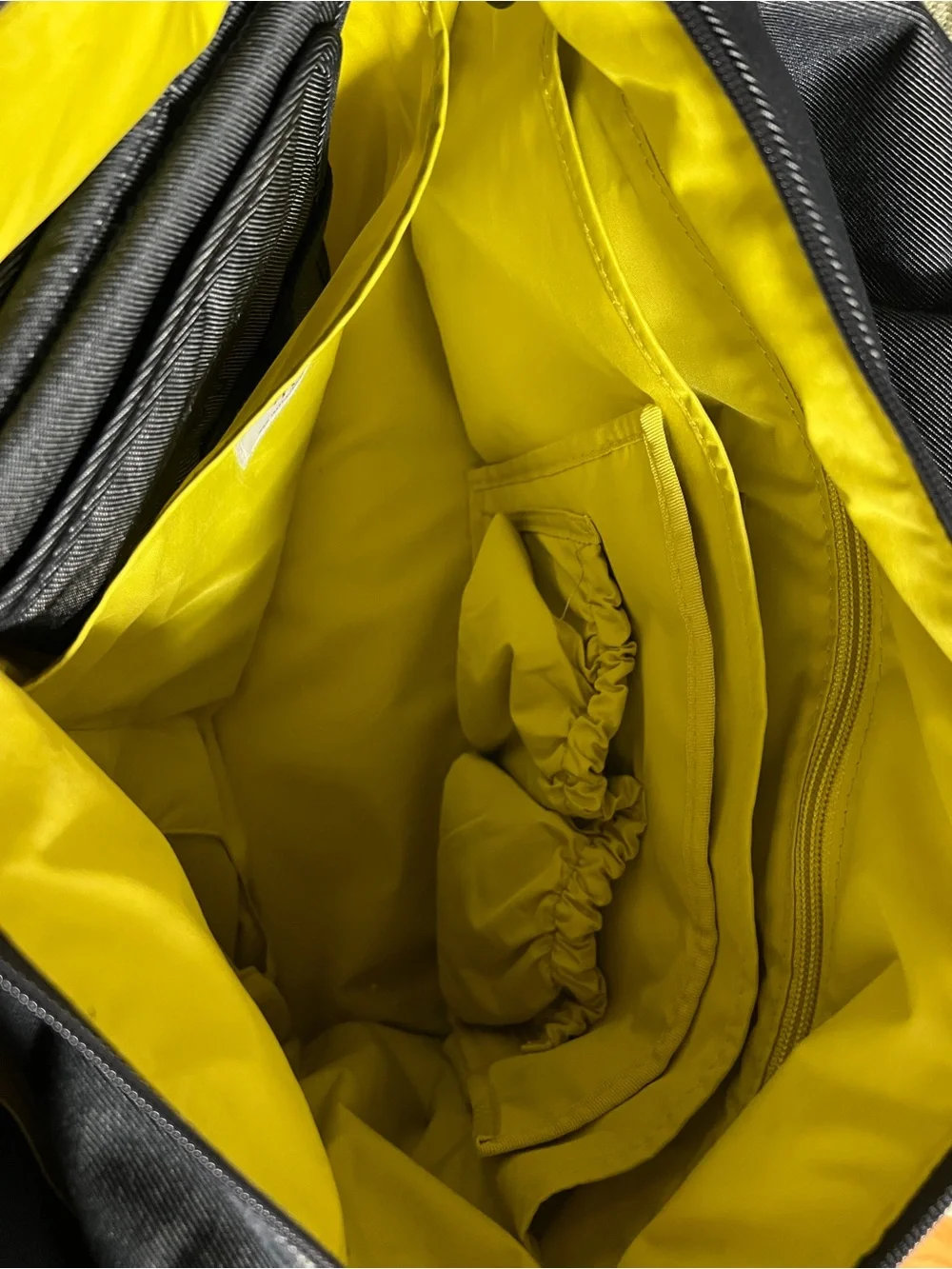 Navy and Yellow Diaper Bag
